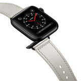 Genuine Leather Watch Band Compatible with Apple Watch 42/44mm-Grey