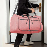 Travel Duffle Bag Foldable Gym Bag Travel Duffel Bag for Men and Women Pink