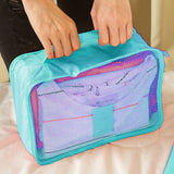 Packing Pouch Suitcase Clothes Storage Bags Travel Luggage Organizer Dark Blue
