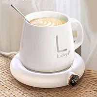Cup Warmer Heat Beverage Mug Mat Heating Coaster Pad White
