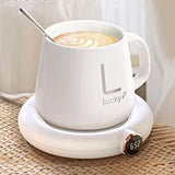 Cup Warmer Heat Beverage Mug Mat Heating Coaster Pad White