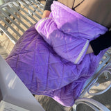 Portable Heated Travel Blanket USB Thermostatic Heating Pad Purple