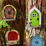 Set of 6pcs Miniature Fairy Door for Tree Outdoor Garden Decoration Fairy House Style 1