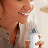Cordless Electric Water Flosser Oral Irrigator Teeth Cleaning Device Teeth Cleaner with 7 Jet Tips White