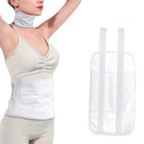 Castor Oil Pack Kit Compress Reusable Wrap Belt for Inflammation Toxin Remover White