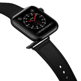 Genuine Leather Watch Band Compatible with Apple Watch 38/40mm-Black