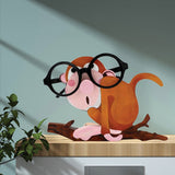 Animal Eyeglasses Holder Eyes Glasses Display Stand Wooden Eyeglasses Holder Home Desktop Decor Style 2