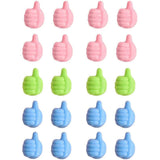 Set of 20Pcs Silicone Thumb Wall Hooks Adhesive Wall Hangers
