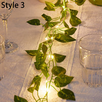 10-Meter 100LED Artificial Ivy Leaves Light String Battery-powered Light String-Style 3