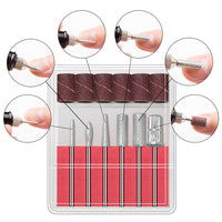 Portable Nail Drill Machine Kit USB Rechargeable Manicure Pedicure Tools-Rose Red