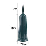 4Pcs Cemetery Memorial Vase with Spikes Grave Ground Stake Vase Resin Cones Flowers Holder for Grave Decoration Green
