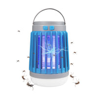 Solar Mosquito Killer Lamp USB Mosquito Camp Lamp Flashlight-Blue