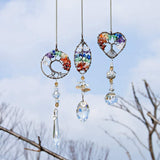3 pcs Hanging Crystal Pendant Window Hanging Ornaments Car Hanging Ornament Outdoor Garden Decor Accessories