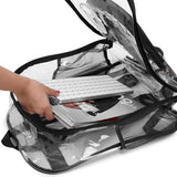 PVC Transparent Backpack Water-Resistant Clear Bookbag for Boys and Girls Black