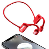Bone Conduction Bluetooth Earphones Red