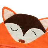 Cartoon Kids Bath Towel Soft Hooded Kids Towel Orange