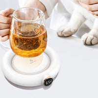 Cup Warmer Heat Beverage Mug Mat Heating Coaster Pad White