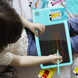 2-in-1 Kids Talking Flash Cards LCD Writing Tablet Learning Toys Blue
