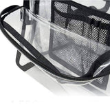 PVC Transparent Backpack Water-Resistant Clear Bookbag for Boys and Girls Black