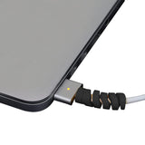 40 Pieces Cable Protector Spiral Phone Charge Cable Saver Black