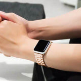 Stainless Steel iWatch Band Metal Strap For Apple Watch-42-44-45mm Rose Gold