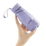 Mini Pocket Umbrella Anti-UV Sun Rain Windproof 6-Folding Umbrella Purple