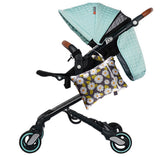 FancyGrab 2Pcs Printed Water Resistant Dry Wet Bag Reusable Diaper Storage Bag Swimsuits Bags Style 3