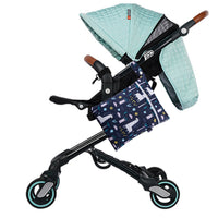 FancyGrab 2Pcs Printed Water Resistant Dry Wet Bag Reusable Diaper Storage Bag Swimsuits Bags Style 8