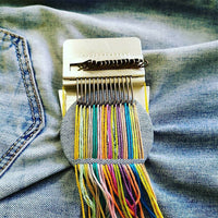14 Hooks Small Loom-Speedweve Type Weave Tool Set Darning Machine Wood color