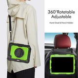 Protector Case Shockproof Protective Cover with Stand Hand Shoulder Strap for iPad Pro 11/Air 4 10.9 2020/Air 5 2022 Green