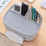 Multifunction Tissue Box Cover Table Napkin Paper Case for Bathroom Grey