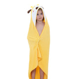 Cartoon Kids Bath Towel Soft Hooded Kids Towel Yellow