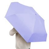 Mini Pocket Umbrella Anti-UV Sun Rain Windproof 6-Folding Umbrella Purple