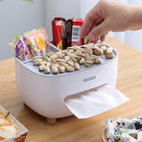 Multifunction Tissue Box Cover Table Napkin Paper Case for Bathroom Grey