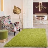 Floor Shaggy Fluffy Area Rug Modern Soft Shag Mat for Bedroom Living Room Green
