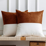 Throw Pillow Covers Farmhouse Decor Stripe Patchwork Modern Decor Square Cushion Covers-Style 3