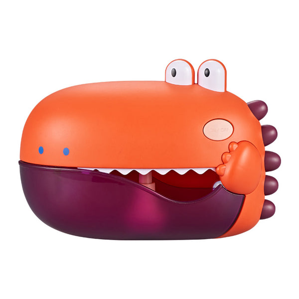 Baby Bath Bubble Toys Dinosaur Bubble Maker Shower Toy Fun Gift for Toddler Kids Orange