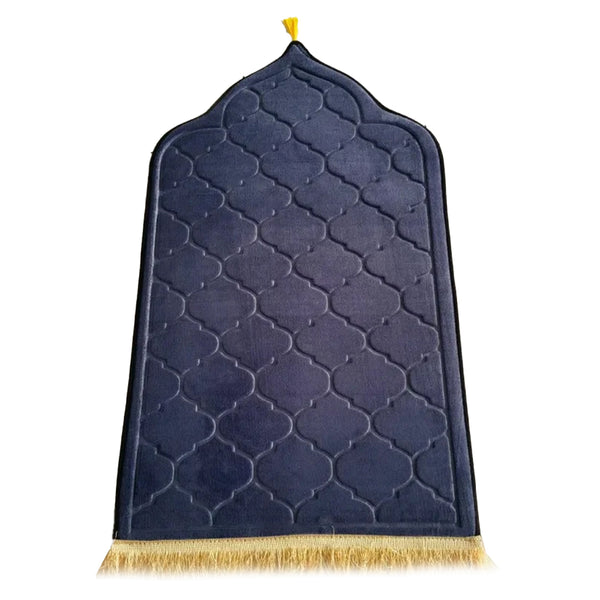 110x65cm Muslim Prayer Mat Islamic Turkish Praying Mat Thick Meditation Mat Soft Flannel Floor Mat Blue