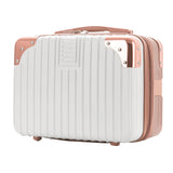 14 Inches Travel Suitcase Hard Shell Cosmetic Case Portable Carry Suitcase White