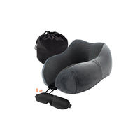 Travel Memory Foam Neck Pillow Dark Grey