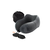 Travel Memory Foam Neck Pillow Dark Grey