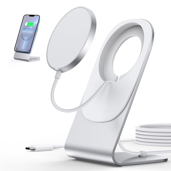 15W Qi Magnetic Wireless Fast Charger with Phone Holder Charging Station Charging Dock Stand