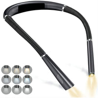 LED Neck Reading Light Book Light for Reading in Bed-Black