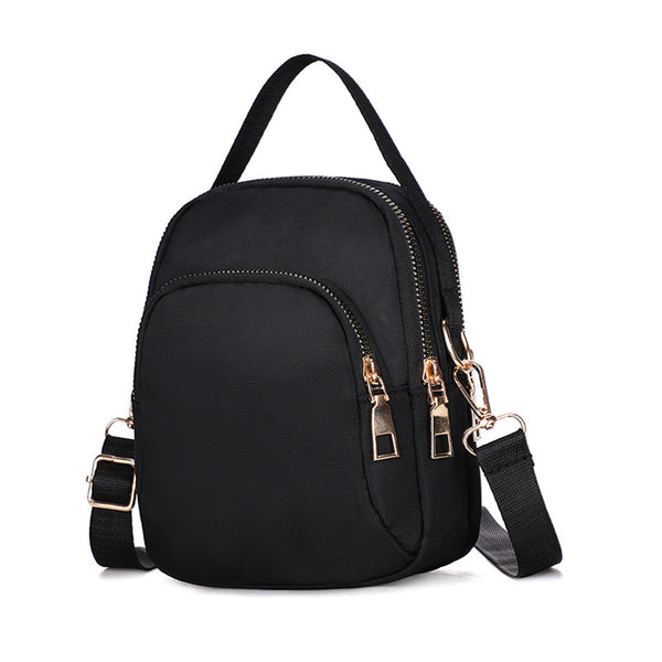 Women Mini Nylon Crossbody Bag Shoulder Bag Handbag Black