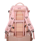 Sport Backpack Travel Rucksack Duffel Shoulder Hiking Camping Bag with Shoe Compartment Pink