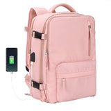Sport Backpack Travel Rucksack Duffel Shoulder Hiking Camping Bag with Shoe Compartment Pink