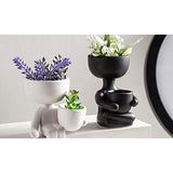 2 Pack Same Colour Same Style Imitation Human Shaped Ceramic Flowerpot Home Decor