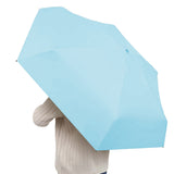 Mini Pocket Umbrella Anti-UV Sun Rain Windproof 6-Folding Umbrella Blue