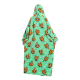 Oversize Hooded Blanket Wearable Printed Hoodie Green