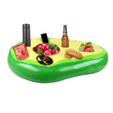 Inflatable Floating Drink Holder with 8 Holes Pool Drink Can Holder-Avocado